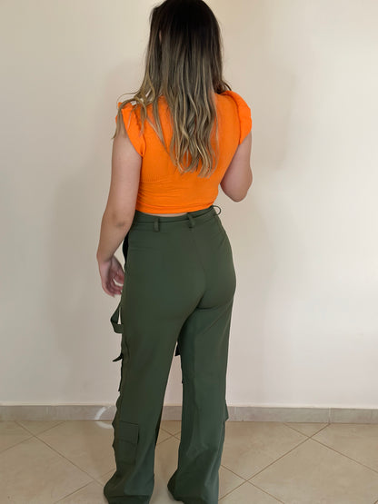 Calça cargo verde militar