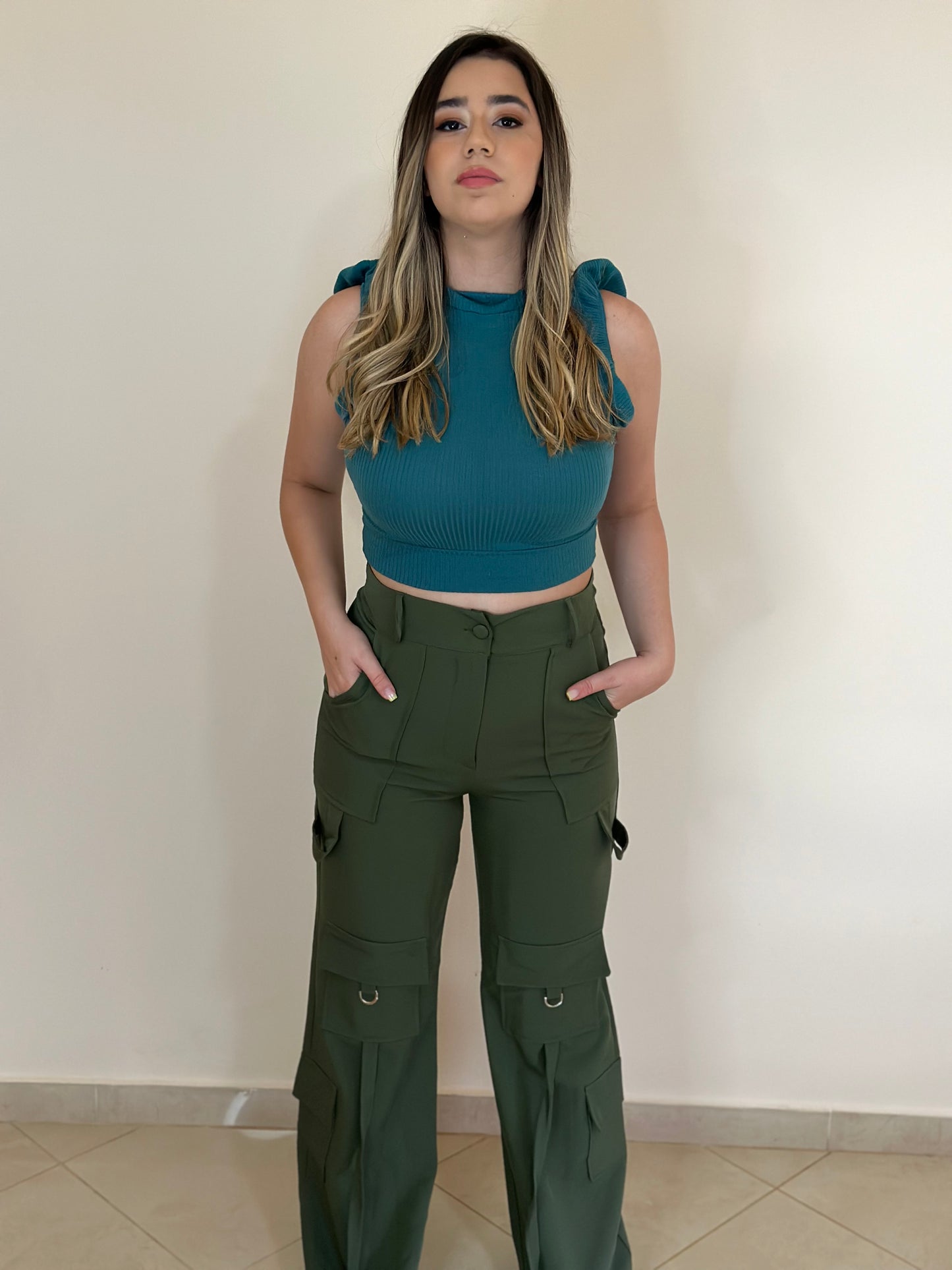 Calça cargo verde militar